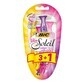 Women&#39;s shaver with 3 blades Miss Soleil Collor Colletion, 3+1 pcs, BIC