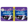 Always Night Platinum Duo Absorbents, Size 4, 10 pcs, P&G