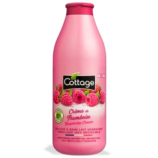 Gel de ducha de leche y frambuesa, 750 ml, Cottage