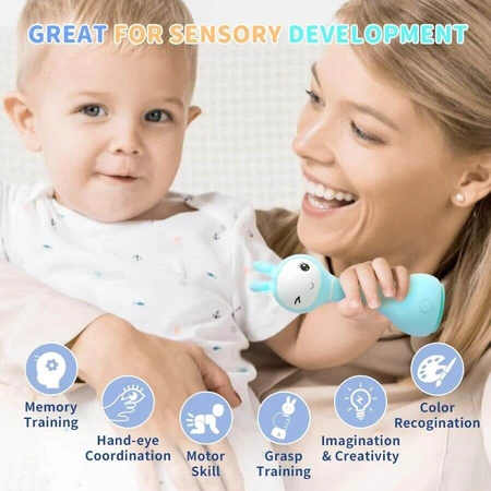 Interaktiver Hase für Babys, +0 Monate, Blau, Alilo