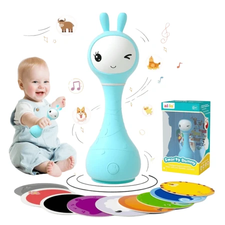 Interaktiver Hase für Babys, +0 Monate, Blau, Alilo