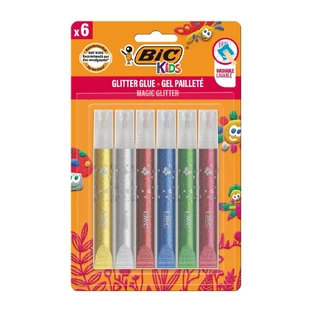 Pegatinas infantiles con purpurina, 3 años+, 6 piezas, BIC