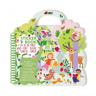 Libro con actividades y pegatinas reposicionables La vida en el bosque, +3 años, Avenir