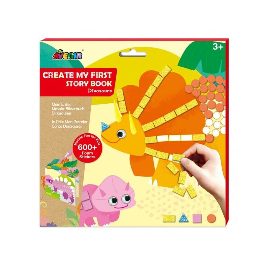 Mi primer libro de cuentos Mosaico de Dinosaurios, +3 años, Avenir