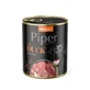 Wet food for adult dogs with duck meat and pears, 800 g, Piper