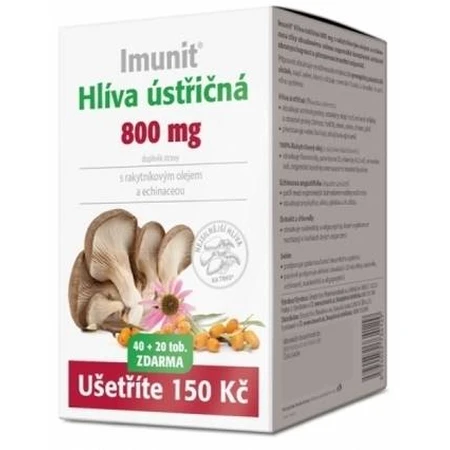 Imunit HLIVA Hongo ostra 800 mg con espino amarillo. 1×60 cps, complemento alimenticio