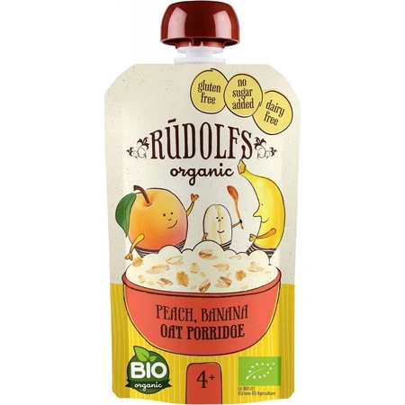 Rudolfs BIO-capsules Volkorenpap met fruit 1×110 g, BIO-capsules