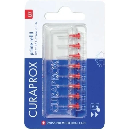 CURAPROX CPS 07 prime recambio rojo 1×8 pzs, cepillos interdentales sin soporte