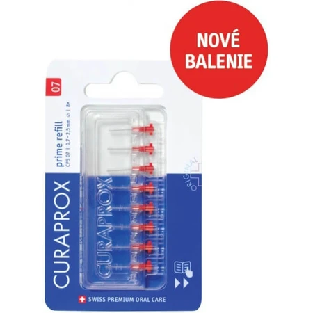 CURAPROX CPS 07 prime recambio rojo 1×8 pzs, cepillos interdentales sin soporte