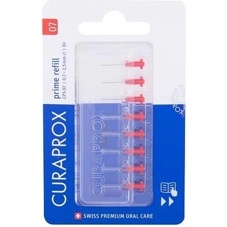 CURAPROX CPS 07 prime recambio rojo 1×8 pzs, cepillos interdentales sin soporte