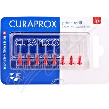 CURAPROX CPS 07 prime recambio rojo 1×8 pzs, cepillos interdentales sin soporte