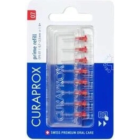 CURAPROX CPS 07 prime recambio rojo 1×8 pzs, cepillos interdentales sin soporte