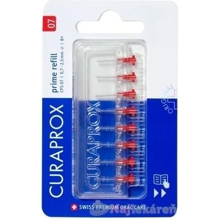 CURAPROX CPS 07 prime recambio rojo 1×8 pzs, cepillos interdentales sin soporte
