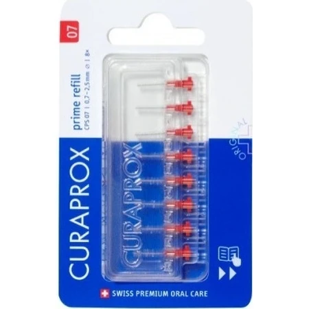 CURAPROX CPS 07 prime recambio rojo 1×8 pzs, cepillos interdentales sin soporte