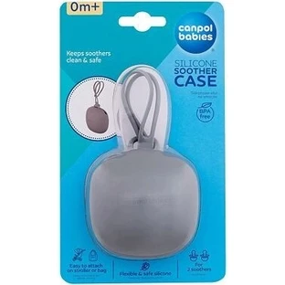 Canpol kids silicone sucette gris 1×1pc, sucette cap gris 1×1pc, sucette cap