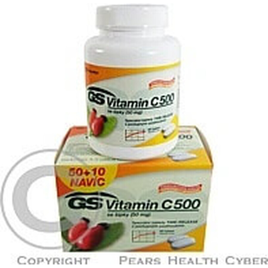 GS Vitamin C500 with rose hips, 50+10 tablets 1×60 tbl, food supplement