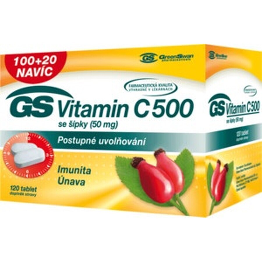 GS Vitamin C500 with rose hips, 50+10 tablets 1×60 tbl, food supplement