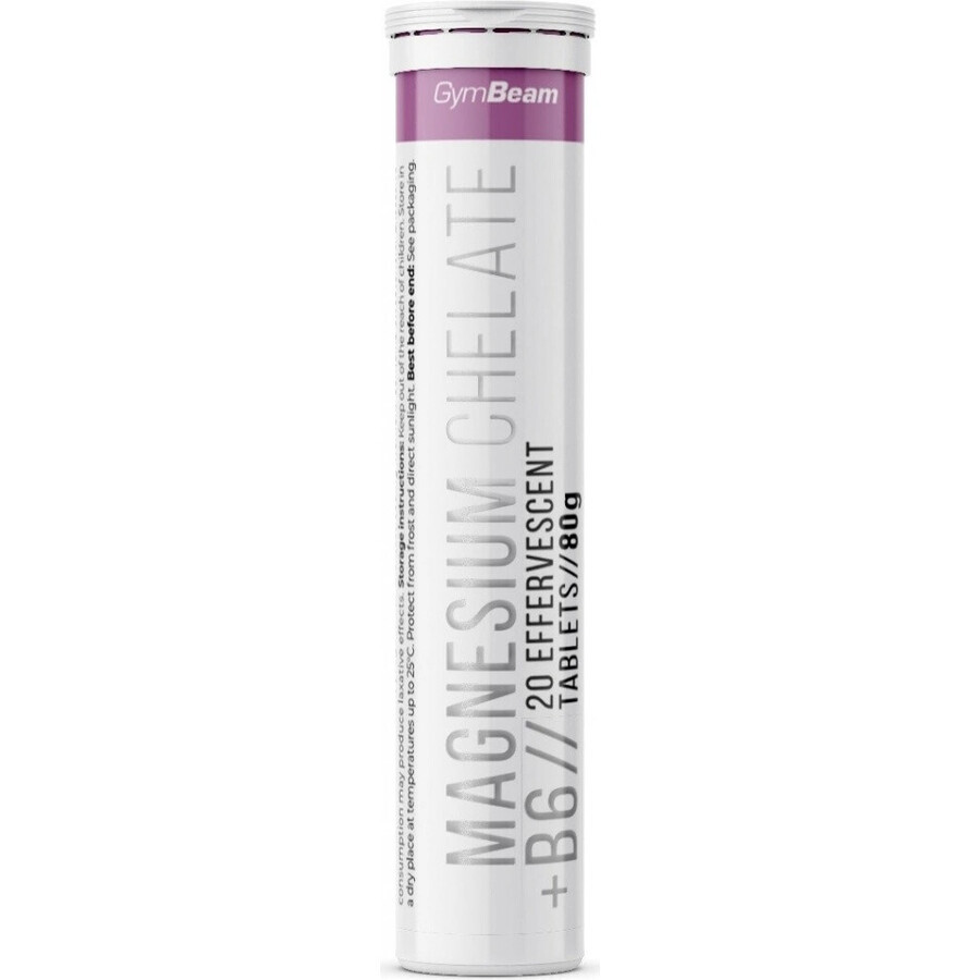 Gymbeam magnesiumchelaat + b6 20tbl oranje 20 tabletten oranje