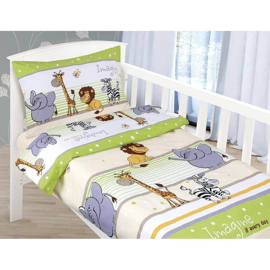 Cearșafuri pentru copii AGÁTA 90/035 verde safari 90x135,45x60