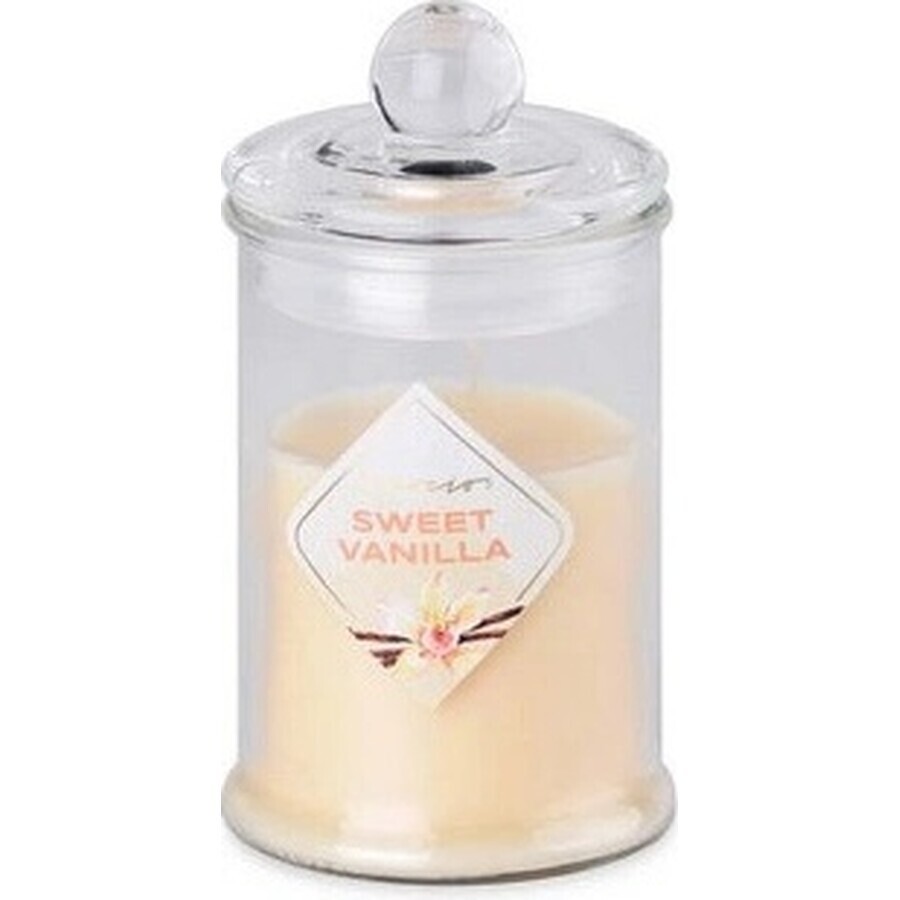 Shop Emocio Glasflasche 60×112 mm mit Glasdeckel Duftkerze Sweet Vanilla 1×1 St., Duftkerze Emocio Glasflasche 60×112 mm mit Glasdeckel Duftkerze Sweet Vanilla 1×1 St., Duftkerze