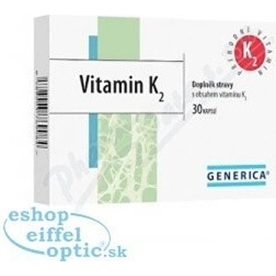 GENERICA Vitamine K2 1×30 cps, complément alimentaire