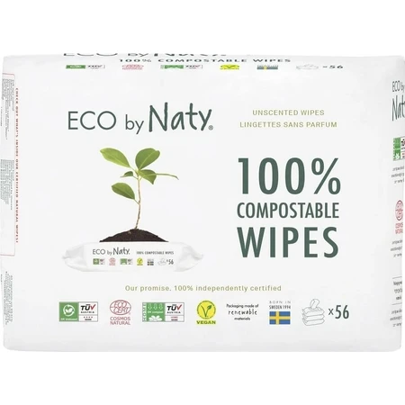 Eco by Naty Fragrance-free wet wipes for sensitive skin 1×168 pcs, wet wipes