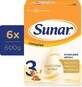 Sunar Complex 3 6&#215;600 g, lait infantile, &#224; partir de 12 mois