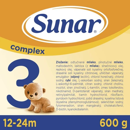 Sunar Complex 3 6×600 g, lait infantile, à partir de 12 mois