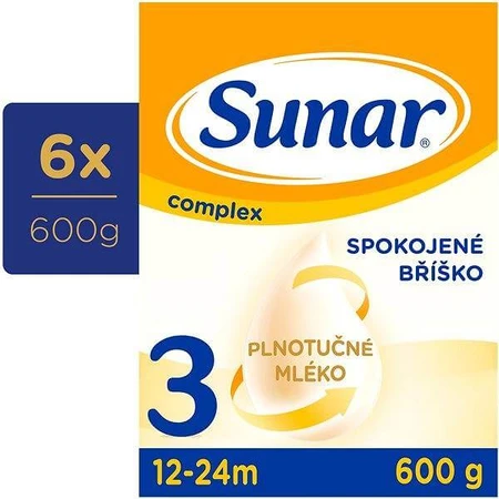 Sunar Complex 3 6×600 g, lait infantile, à partir de 12 mois