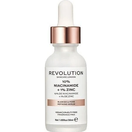 Revolution Skincare Suero Antimanchas y Refinador de Poros - 10% Niacinamida + 1% Zinc Suero 1×1 ud.