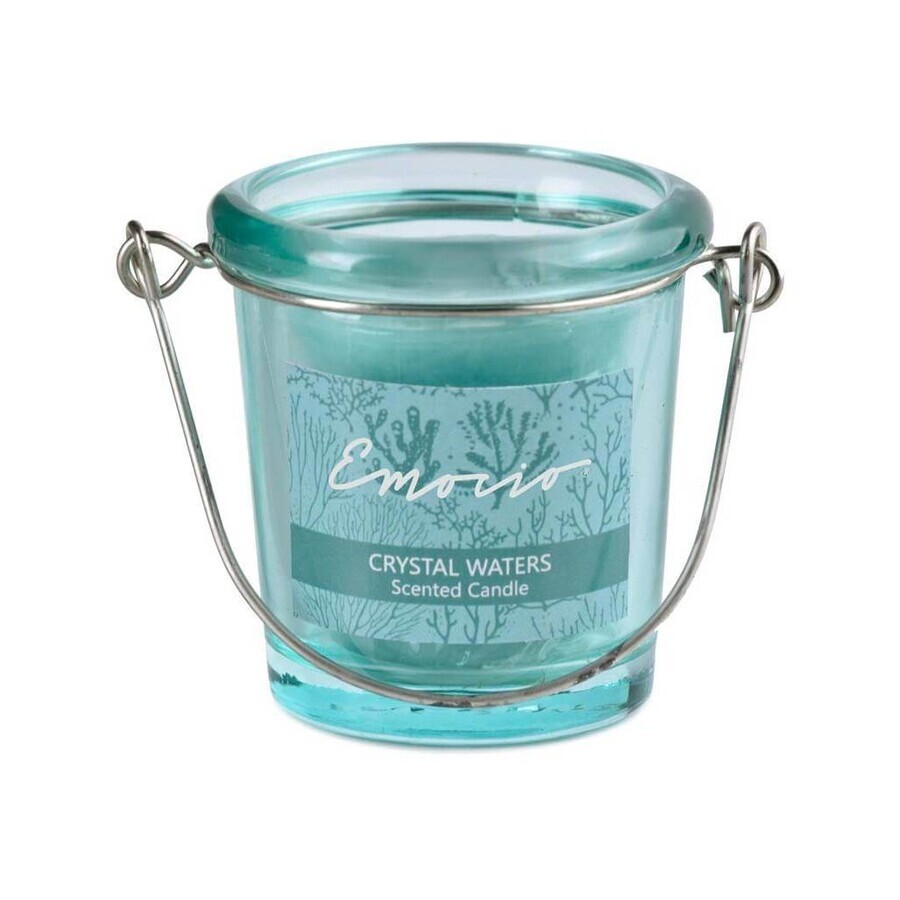 Emocio Bougie parfumée en verre vert Eaux de cristal 1×1 pc, taille 49 x 66 mm Emocio Bougie parfumée en verre vert Eaux de cristal 1×1 pc, taille 49 x 66 mm