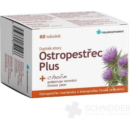 Neuraxpharm OSTROPESTREC PLUS 1×60 cps, milk thistle