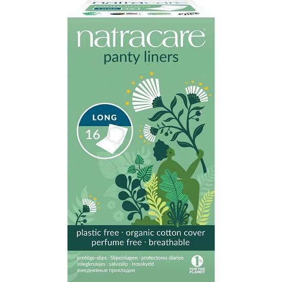 Panty Liners Long, 16pcs, Natracare