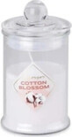 Emocio Bouteille en verre 60&#215;112 mm avec couvercle en verre Bougie parfum&#233;e Cotton Blossom 1&#215;1 pc, bougie parfum&#233;e