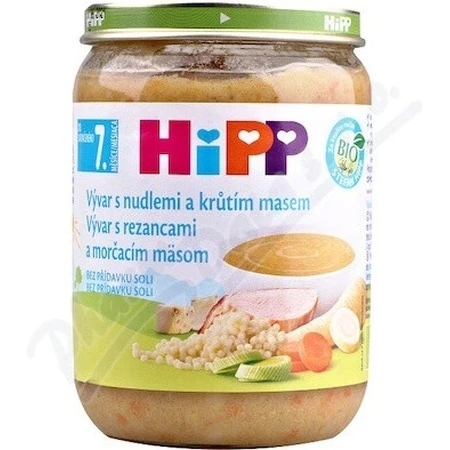 VIVAR ORGANISCHE HIPP BIO VIVAR MET TURKIJE EN TURKIJEVLEES 1×190g, starter, bouillon