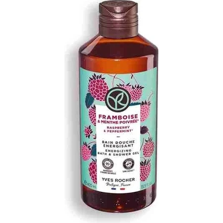 Yves Rocher Gel de Ducha Frambuesa y Menta 1×400 ml, gel de ducha