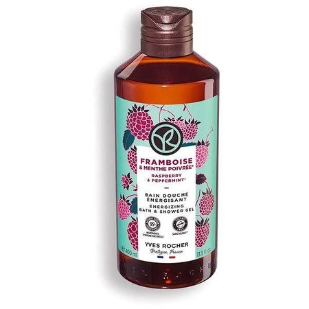 Yves Rocher Gel de Ducha Frambuesa y Menta 1×400 ml, gel de ducha