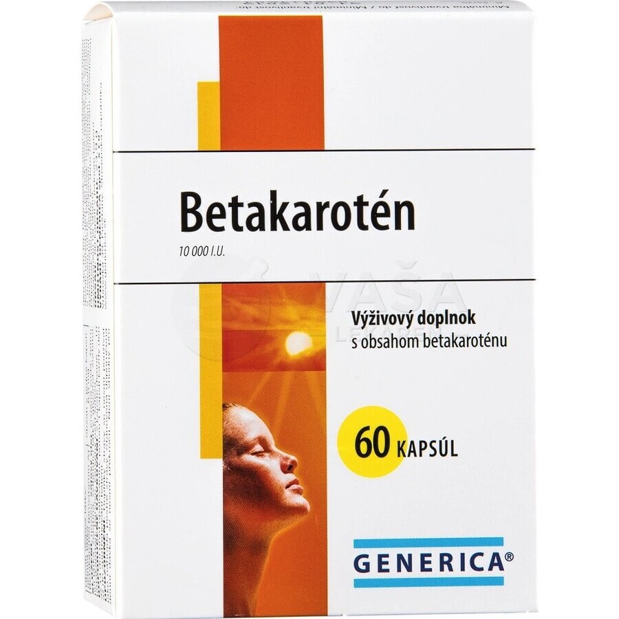 GENERICA Betacaroten 1×60 cps, voedingssupplement
