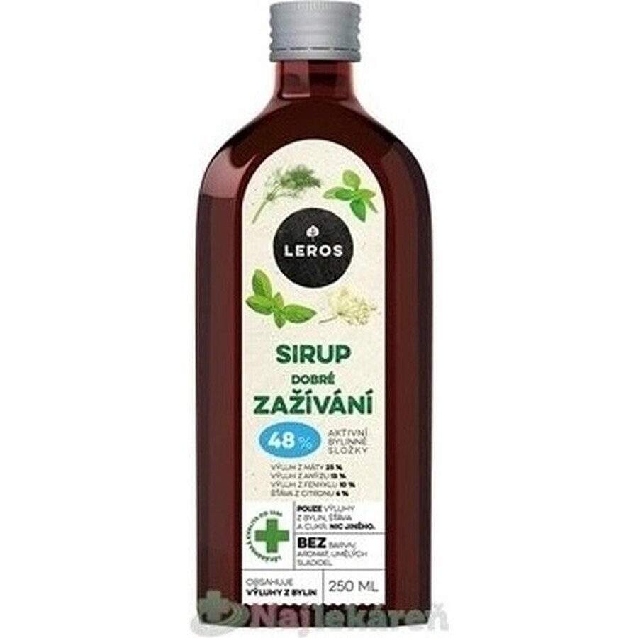 LEROS SIRUP BUENA DIGESTIÓN 1×250 ml, jarabe para apoyar la digestión