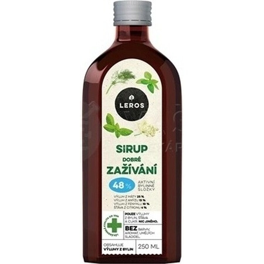 LEROS SIRUP BUENA DIGESTIÓN 1×250 ml, jarabe para apoyar la digestión