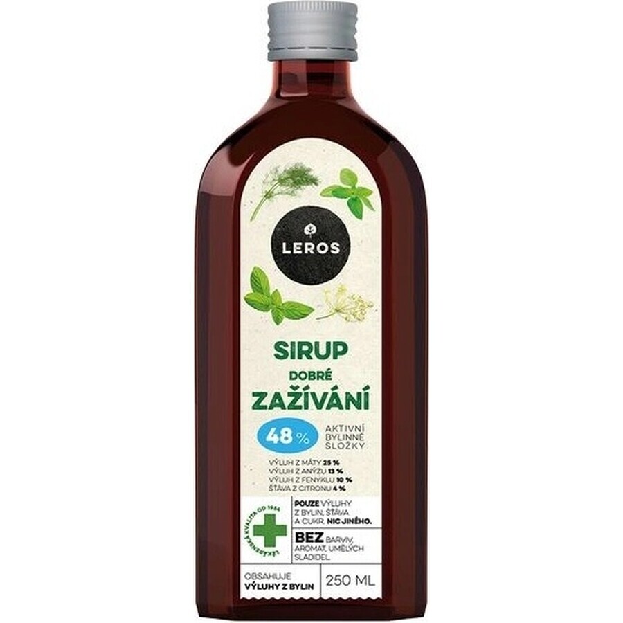 LEROS SIRUP BUENA DIGESTIÓN 1×250 ml, jarabe para apoyar la digestión