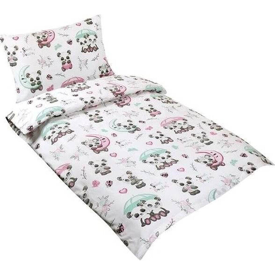 Kinderbettwäsche AGÁTA 90/017 Pandabär 90x135,45x60