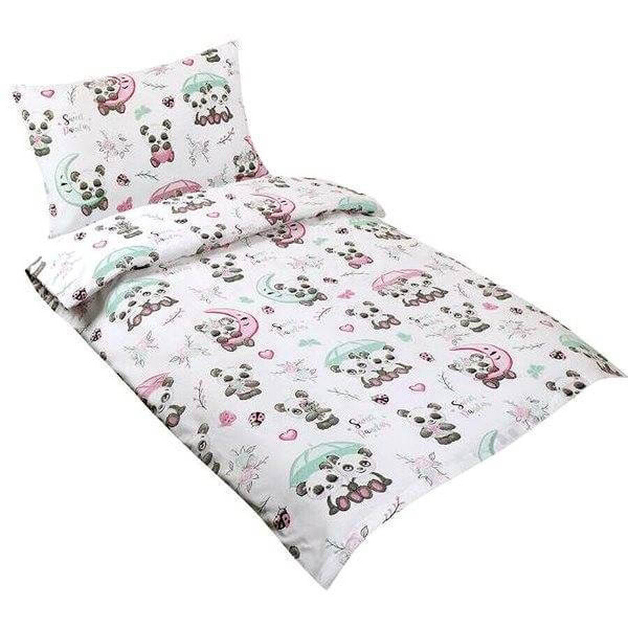 Kinderbettwäsche AGÁTA 90/017 Pandabär 90x135,45x60