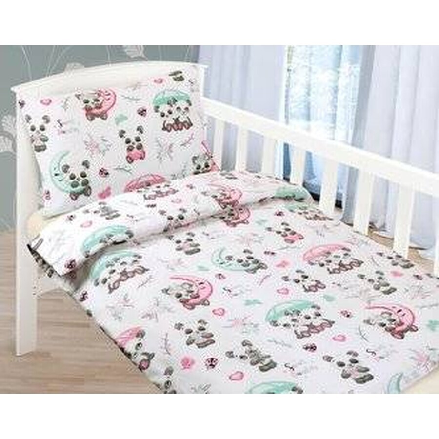 Kinderbettwäsche AGÁTA 90/017 Pandabär 90x135,45x60