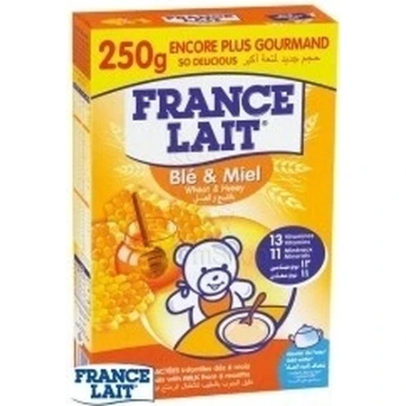 FRANCE LAIT lait de blé lait porridge miel 1×250g, lait porridge