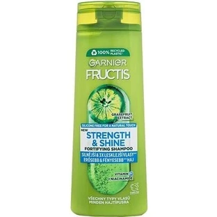 Garnier Fructis Fuerza y Brillo Champú fortalecedor para todo tipo de cabellos sin brillo ni resistencia, 400 ml 1×400 ml, champú