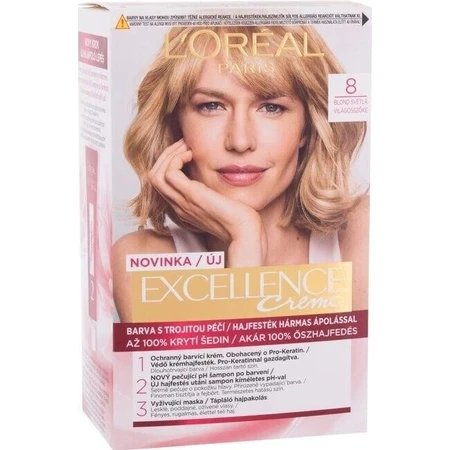 L'Oréal Paris Excellence Nudes Copper Nudes Copper 8UR Universal Light Copper 1×1 pc, coloration permanente des cheveux