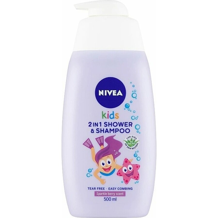 NIVEA Kids Kids Gel douche GIRL 500ml 1×500ml, gel douche