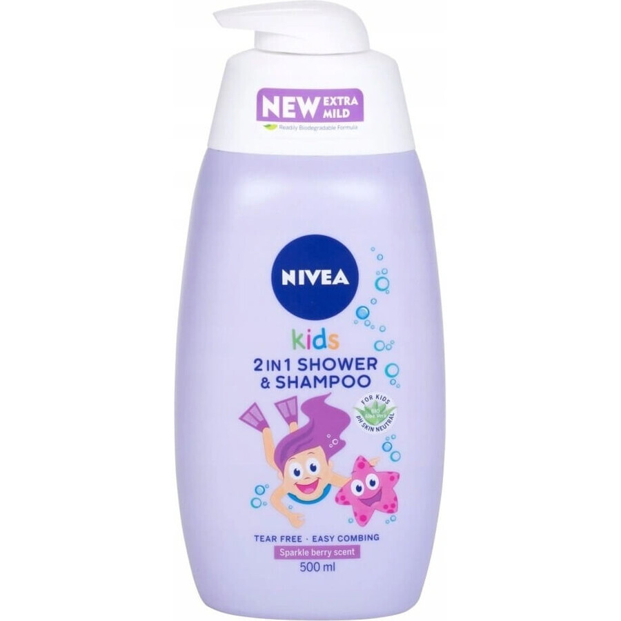 NIVEA Kids Kids Gel douche GIRL 500ml 1×500ml, gel douche