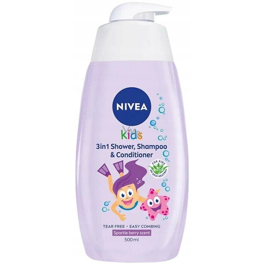 NIVEA Kids Kids Gel douche GIRL 500ml 1×500ml, gel douche